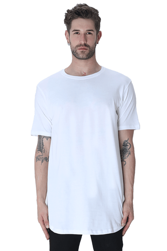 Longline Curved T-shirts For Men