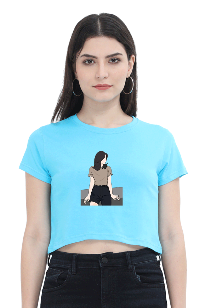 Printed Crop Tops For Her